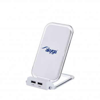 Indukcinis įkroviklis Akyga AK-QI-03 5 V, 2 x USB 2.0