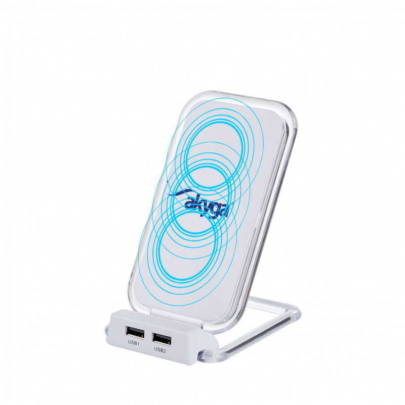 Indukcinis įkroviklis Akyga AK-QI-03 5 V, 2 x USB 2.0