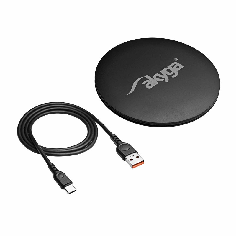 Indukcinis įkroviklis QI Akyga AK-QI-04 ver. 1.2 USB-C 15W