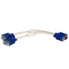 Akyga AK-AD-20 VGA (M) į 2x VGA (F) skirstymo kabelis, 15 cm, baltas