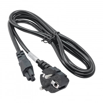Akyga AK-NB-01A nešiojamojo kompiuterio maitinimo laidas CEE 7/7 į IEC C5 (dobilo tipo), 3x 0,5 mm², 1,5 m, juodas
