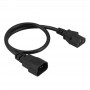 Akyga AK-PC-14A IEC C14 į IEC C13 maitinimo prailginimo kabelis, 3x 0,5 mm², 0,5 m, juodas