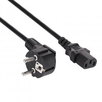 Akyga AK-PC-01S maitinimo laidas CEE 7/7 (Schuko) į IEC C13, 3x 1,5 mm² varis, 1,5 m, juodas