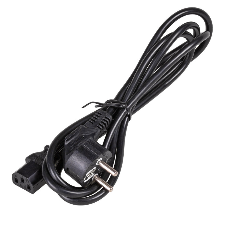 Akyga AK-PC-01S maitinimo laidas CEE 7/7 (Schuko) į IEC C13, 3x 1,5 mm² varis, 1,5 m, juodas