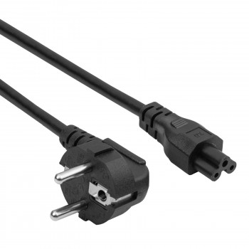 Akyga AK-NB-10C nešiojamojo kompiuterio maitinimo laidas CEE 7/7 į IEC C5, 3x 0,75 mm² varis, 3 m, juodas