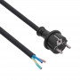 Akyga AK-OT-03S CEE 7/7 guminis maitinimo kabelis su atviru galu, H05RR-F 3x 1,5 mm², 3 m, juodas