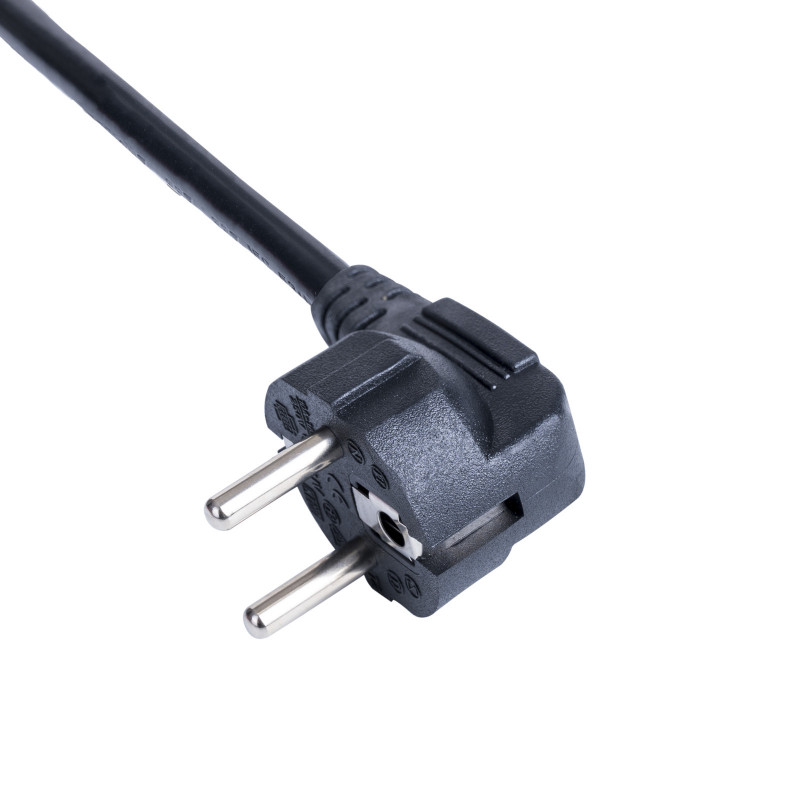 Akyga AK-OT-01P maitinimo kabelis su atviru galu CEE 7/7 (Schuko), varis 3 x 1 mm², 1,5 m, juodas