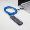 Akyga AK-USB-36 USB-C – USB-C pintas kabelis, USB 2.0, 100 W, 0,5 m, mėlynas