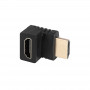 Akyga AK-AD-70 HDMI adapteris kištukas – lizdas, 90° kampu į viršų, HDMI 1.4, 4K, juodas