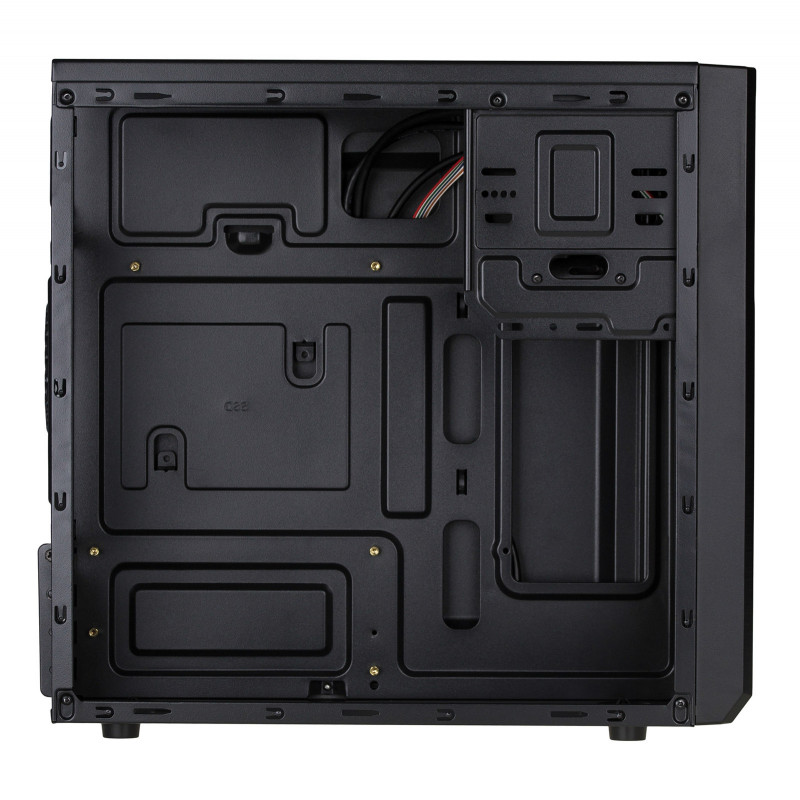 Akyga AK17BK Micro ATX bokšto tipo korpusas, 2x USB 3.0, be maitinimo bloko, juodas