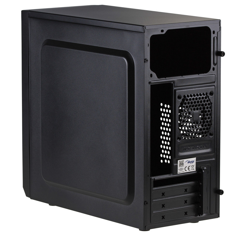 Akyga AK17BK Micro ATX bokšto tipo korpusas, 2x USB 3.0, be maitinimo bloko, juodas