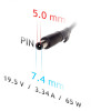 Akyga AK-ND-33 automobilinis nešiojamojo kompiuterio įkroviklis 19,5 V / 3,34 A, 65 W, 7,4 x 5,0 mm + kaištis, skirtas Dell