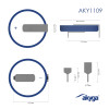 Akyga AKY1109 CR2032 HP2B ličio baterija 3 V 210 mAh su 2 išvadais, 15,2 mm žingsnis (THT)