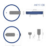 Akyga AKY1108 CR2032 HP2C ličio baterija 3 V 210 mAh su 2 išvadais, 17,8 mm žingsnis (THT)