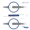 Akyga AKY1107 CR2032 ST2N ličio baterija 3 V 210 mAh su 2 išvadais (THT)