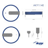 Akyga AKY1140 CR2032 HP2D ličio baterija 3 V 210 mAh su 2 išvadais, 20 mm žingsnis