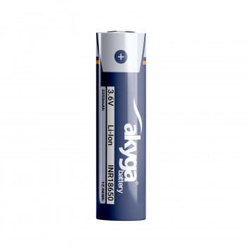 Akyga AKY1382 INR18650-34M ličio jonų 18650 akumuliatorius 3,6 V 3350 mAh, be apsaugos