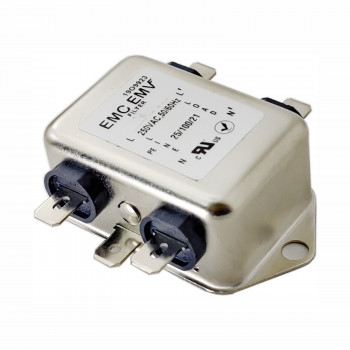 Akyga EN2030-3-F vienfazis EMI filtras 3 A, 120–250 V AC, 50/60 Hz, 6,3 mm jungtys