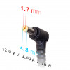 Akyga AK-ND-49 nešiojamojo kompiuterio įkroviklis 12 V / 3,0 A, 36 W, 4,8 x 1,7 mm, 1,2 m, skirtas ASUS