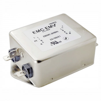 Akyga EN2080-1-F vienfazis EMI filtras 1 A, 120–250 V AC, 50/60 Hz, 6,3 mm jungtys