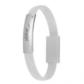 Akyga AK-AD-34 apyrankės formos USB kabelis, micro USB-B (m) / USB-A, USB 2.0, 23 cm, baltas