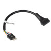 Akyga AK-CA-75 vidinis USB 2.0 9 kontaktų (M) į USB 3.0 19 kontaktų (F) pagrindinės plokštės adapterio kabelis, 20 cm, juodas