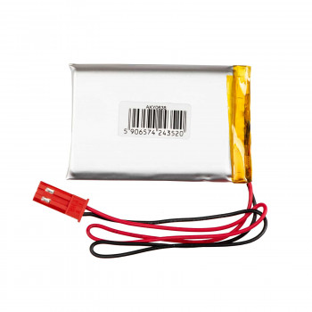 Akyga AKY0638 LP603450 Li-Po akumuliatorius 3,7 V 1200 mAh su PCM, JST 2,54 mm 2 kontaktų jungtimi, 100 mm laidais