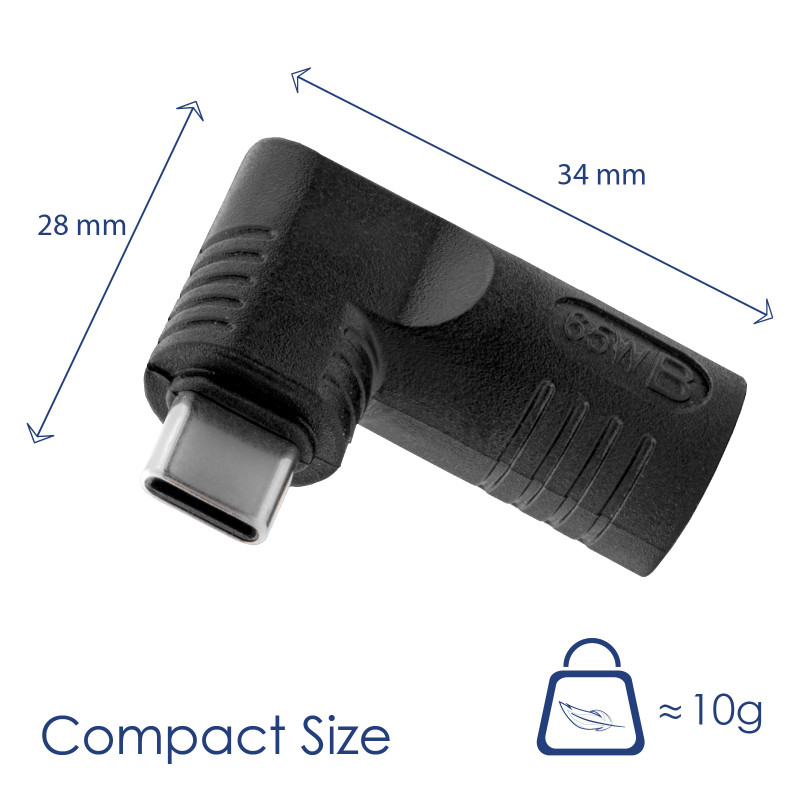 Akyga AK-ND-D14 DC 3,5 x 1,35 mm – USB-C PD adapteris nešiojamojo kompiuterio įkrovikliui, 65 W