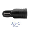 Akyga AK-ND-D17 DC 3,0 x 1,0 mm – USB-C PD adapteris nešiojamojo kompiuterio įkrovikliui, 65 W