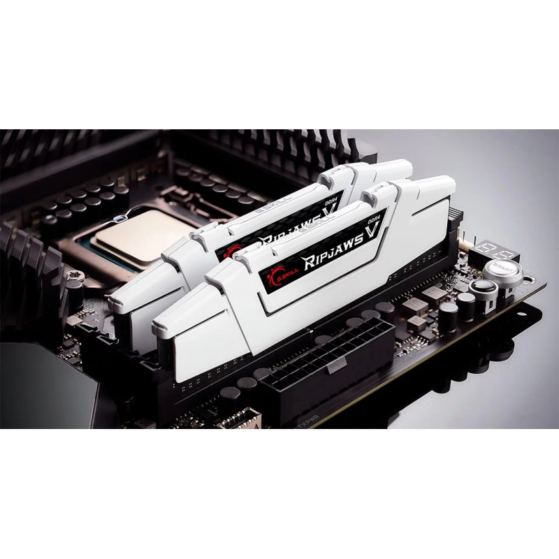 G.Skill Ripjaws V F4-3200C16D-16GVWB DDR4-3200 RAM rinkinys, 16 GB (2 x 8 GB), CL16, baltas