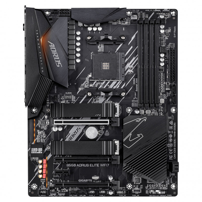 Gigabyte B550 AORUS ELITE WiFi7 motininė plokštė, AM4 lizdas, ATX, 4x DDR4