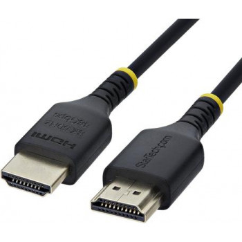 StarTech.com HDMI21-CBL-SLIM-50C plonas HDMI 2.1 kabelis, 50 cm, juodos spalvos