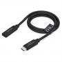 StarTech.com USB440GCMCF2F USB4 prailginimo kabelis, USB-C kištukas – USB-C lizdas, 60 cm, juodos spalvos