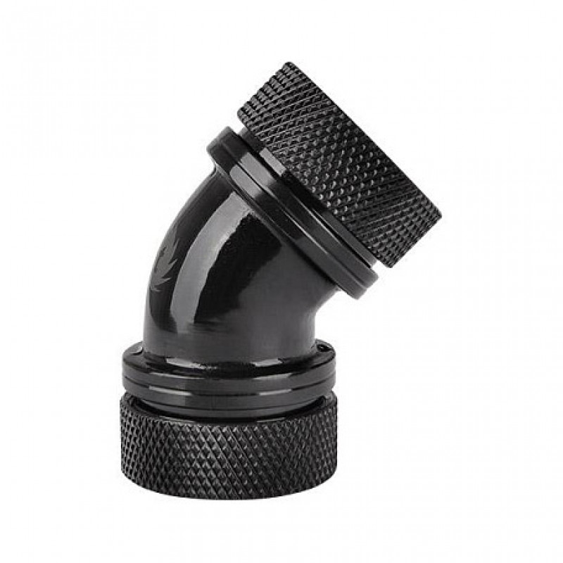 Thermaltake Pacific PETG 45 laipsnių dvigubo suspaudimo jungtis, 16 mm išor. skersmuo, G1/4, juodos spalvos (CL-W098-CA00BL-A)