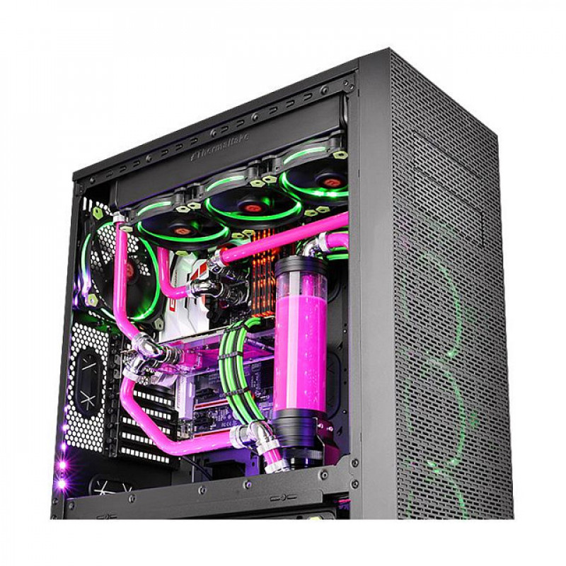Thermaltake Pacific PETG 45 laipsnių dvigubo suspaudimo jungtis, 16 mm išor. skersmuo, G1/4, juodos spalvos (CL-W098-CA00BL-A)