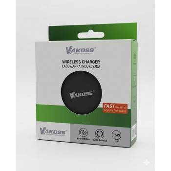 Vakoss MY5316K belaidis magnetinis įkroviklis, 15 W, juodas