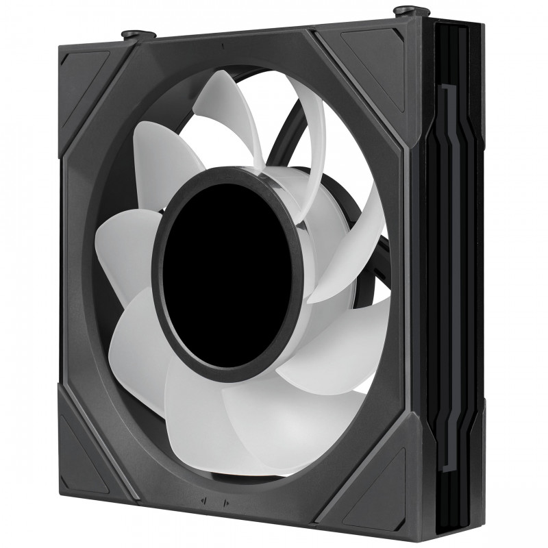 Lian Li UNI FAN SL-INF LCD FLEX Wireless ventiliatoriai kompiuterio dėžei (3 vnt.) su valdikliu, ARGB ir LCD, Reverse Blade, 120 mm, juodi