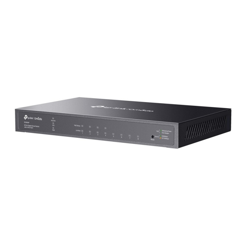 TP-Link SG2008P (TL-SG2008P) JetStream 8 prievadų Gigabit išmanusis tinklo komutatorius, 4 prievadai su PoE+