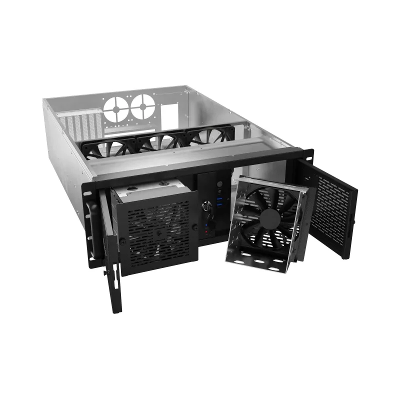 Lanberg SC01-6504-12B serverinis korpusas, E-ATX 650/12, 19 colių, 4U