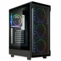 Kolink AM2 ARGB Midi Tower PC korpusas, ATX, grūdintas stiklas, įskaitant 4x 120 mm ventiliatorius, juodas