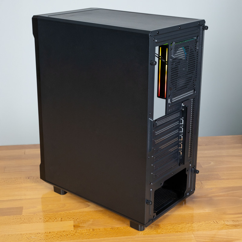 Kolink AM2 ARGB Midi Tower PC korpusas, ATX, grūdintas stiklas, įskaitant 4x 120 mm ventiliatorius, juodas