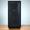Kolink AM2 ARGB Midi Tower PC korpusas, ATX, grūdintas stiklas, įskaitant 4x 120 mm ventiliatorius, juodas