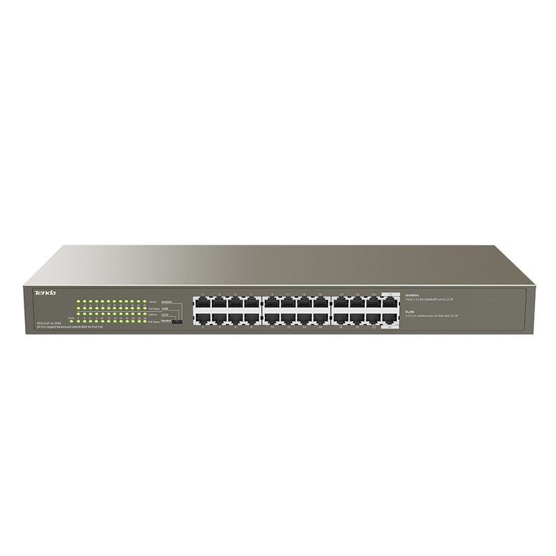Tenda TEG1124P-24-250W nevaldomas PoE komutatorius, 24 prievadai, 250 W