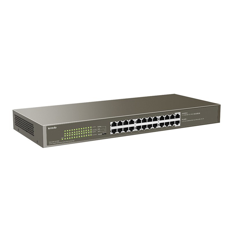 Tenda TEG1124P-24-250W nevaldomas PoE komutatorius, 24 prievadai, 250 W