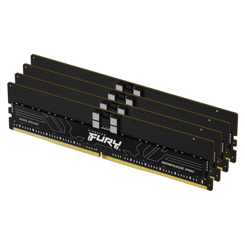 Kingston FURY Renegade Pro KF564R32RBE2K4-128 DDR5-6400 ECC registruota operatyvioji atmintis, 128 GB (4 x 32 GB) rinkinys, CL32, juoda