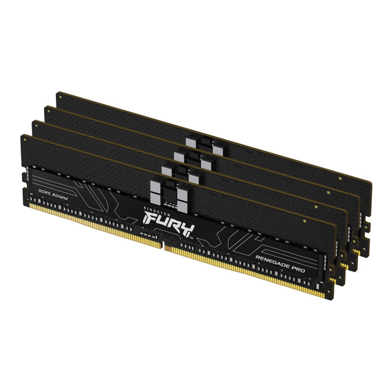 Kingston FURY Renegade Pro KF564R32RBE2K4-128 DDR5-6400 ECC registruota operatyvioji atmintis, 128 GB (4 x 32 GB) rinkinys, CL32, juoda