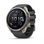 Garmin Fenix 9 Pro inReach išmanusis laikrodis, 51 mm, titano korpusas, grafito ir juodos spalvos silikoninė juostelė