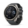 Garmin Fenix 9 Pro inReach išmanusis laikrodis, 51 mm, titano korpusas, grafito ir juodos spalvos silikoninė juostelė
