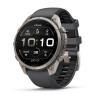Garmin Fenix 9 Pro išmanusis laikrodis, 47 mm, titano korpusas, grafito ir juodos spalvos silikoninė juostelė