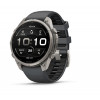 Garmin Fenix 9 Pro išmanusis laikrodis, 47 mm, titano korpusas, grafito ir juodos spalvos silikoninė juostelė